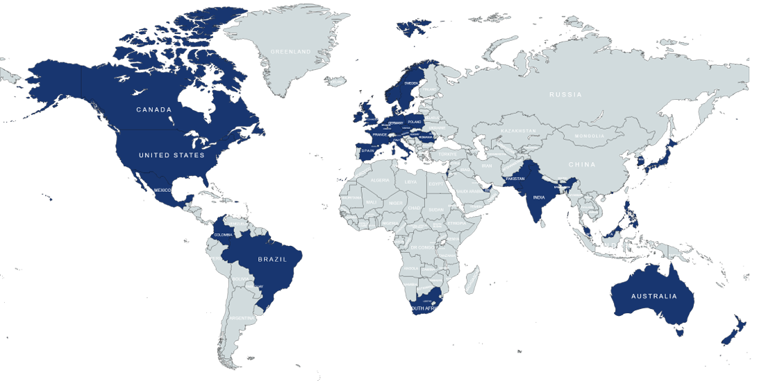 Country Availability Map
